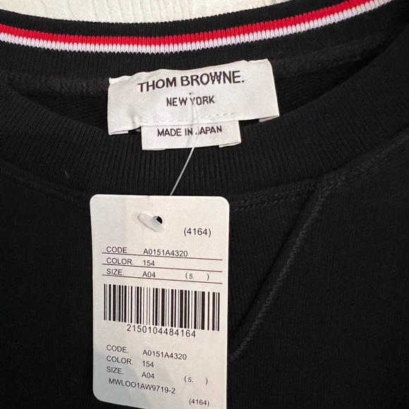 THOM BROWNE Slim-Fit Striped Loopback Cotton-Jersey Sweatshirt - Picture 4 of 4